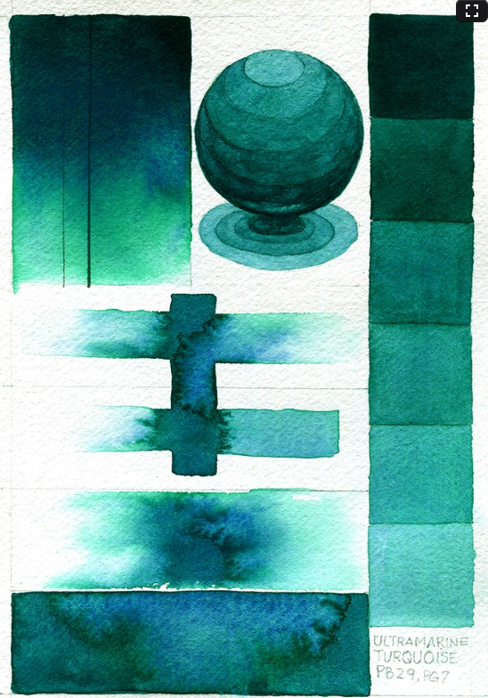 Swatches of Ultramarine Turquoise by QoR.