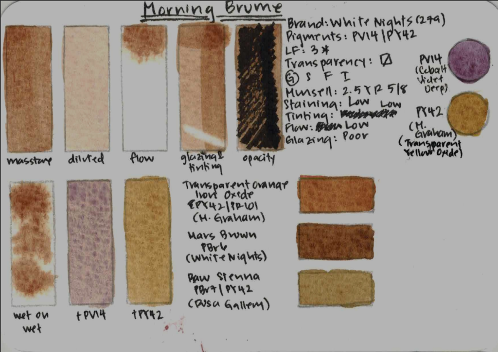 A detailed swatch card of Mountain Brume.