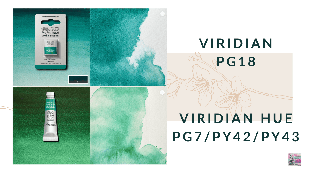 Viridian Hue vs Viridian Winsor & Newton Professional