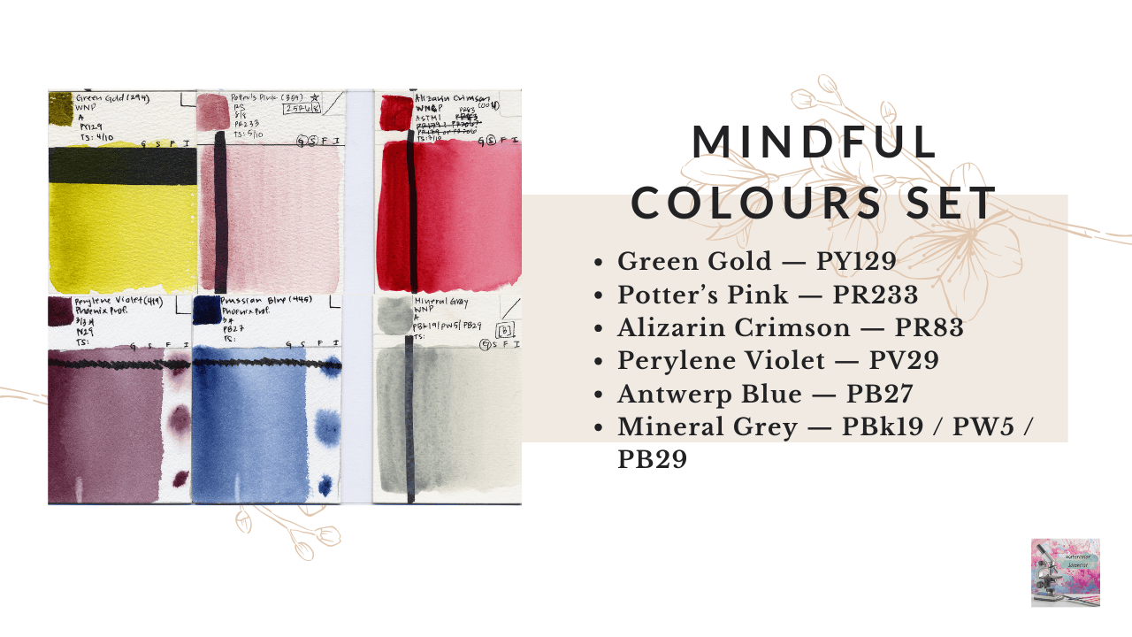 Winsor & Newton Professional Mindful Set swatches