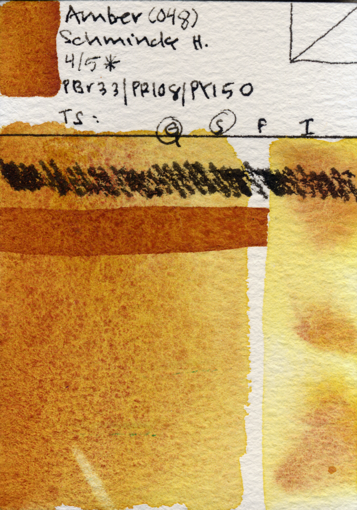 Swatch card of Amber.