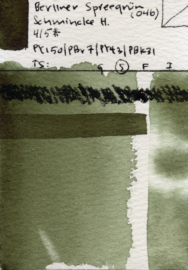Swatch card of Berliner Spreegrun.