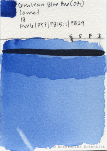 Watercolor-Camel-Kikuyo-Camlin-Cerulean-Blue-Hue-PW6-PY3-PB15:1-PB29-071-300